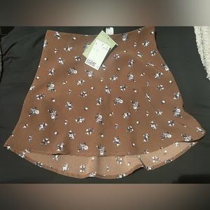 Brown flower skirt